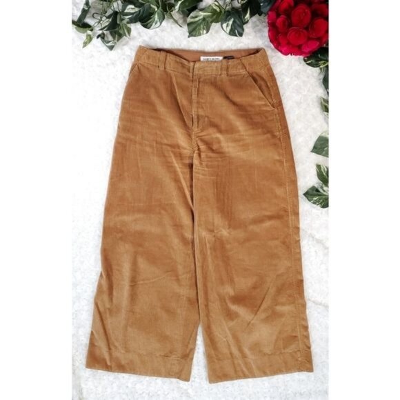 Elizabeth and James Oakley Corduroy Pants Wide Leg Brown - Picture 4 of 7